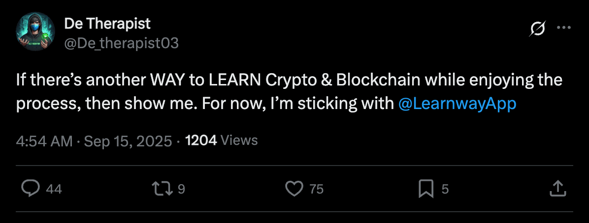 De Therapist (@De_therapist03): sticking with LearnwayApp